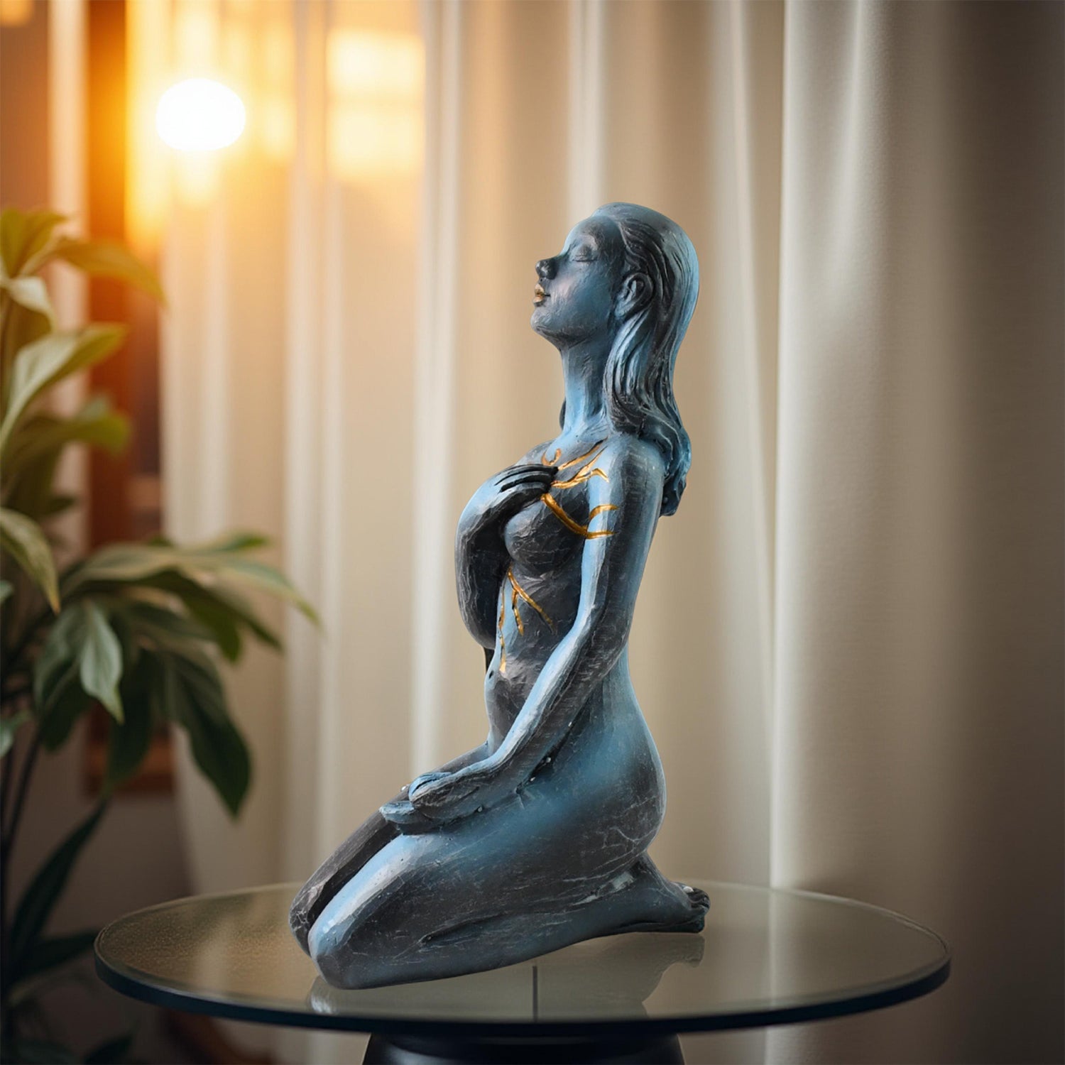 Elegant Resin Kneeling Woman Decorative Statue (1 Pc) Elegant Resin Kneeling Woman Decorative Statue (1 Pc)